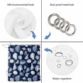 thumbnail image 5 of Navy Blue Coastal Bathroom Shower Curtains with 12 Hooks Polyester Waterproof Shower Curtain for Stalls and Bathtubs Shell Conch Summer Beach Nautical Decorative Bathroom Privacy Curtain 36x72 Inches, 5 of 8