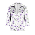 thumbnail image 3 of Pounoo Womens Satin Tops 3/4 Sleeve V Neck Floral Print Watercolor Pattern Loose Fit Blouses Breathable Casual Spring Summer Everyday Fashion Vacation Outfits Gift, 3 of 6