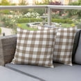 thumbnail image 2 of Outdoor Waterproof Pillow Covers Rural Country Beige White Buffalo Tartan Plaid Decorative Throw Pillow Protectors,Pillowcase Cushion Cases for Patio Sofa Garden Couch,16x16in,Pack of 2, 2 of 9