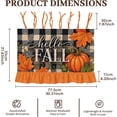 thumbnail image 2 of Hello Fall Oven Skirts Rustic Pumpkin Buffalo Plaid Farmhouse Tie Top Oven Curtain for Door Decorative Stove Cover Dishwasher Cover for Cottage Kitchen Decor, 2 of 7