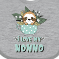 thumbnail image 4 of Inktastic Teacup Raccoon I Love My Nonno Boys or Girls Baby Bib, 4 of 4