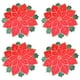 thumbnail image 1 of GOOHOCHY 4 Uds. Mantel individual navideño, tapete para platos de comedor, Mantel Individual aislante, tapetes para platos de Poinsettia, 1 of 7