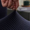thumbnail image 4 of Moonsaad Housse Extensible Texturée à Carreaux pour Chaise Sans Accoudoirs à Dossier Ailé, Housse de Protection de Chaise en Spandex, Taille : L, 4 of 8