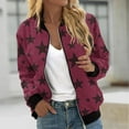 thumbnail image 2 of Bomber Jackets for Women Winter Fashion Coats Lightweight Zip Up Jackets Dressy Casual, 2 of 6