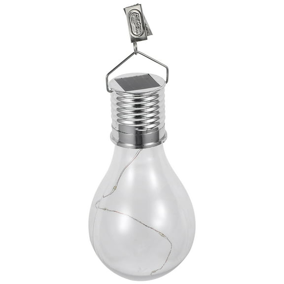 LEORX Waterproof Solar Hanging Light Bulb for Outdoor Plastic 8000 Hours 2Pack