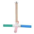 thumbnail image 3 of Parrot Cross Stand Stick Colorful Safe Healthy Matte Bird Cage Perch Stick with Nuts and Bolts for Birds Parrots, 3 of 8