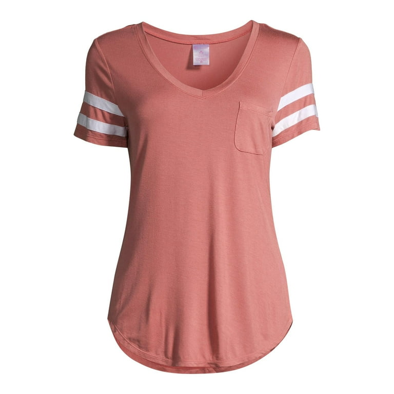red v neck shirt walmart