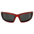 thumbnail image 3 of 3 Pair Global Vision Sly Motorcycle ATV Padded Riding Glasses Sunglasses Smoke Lenses + Red, Blue + Grey Metallic Frames, 3 of 7