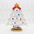 thumbnail image 3 of LINLIN Christmas Tree Ornaments, Wooden Tabletop Christmas Tree Christmas Toy Set Mini Christmas Tree Wooden Christmas Tree Desktop Decoration for Xmas Home Decor, 3 of 5