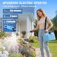 thumbnail image 4 of Doulami Battery Powered Sprayer, 2 Gallon Electric Garden Sprayer with 2.5Ah Battery, 4 Nozzles, 3 Adjustable Spray Modes, Water Pump Sprayers with Adjustable Shoulder Strap for Yard, Lawn and Garden, 4 of 10