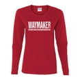 thumbnail image 2 of Wild Bobby Waymaker Inspirational/Christian Women Graphic Long Sleeve Tee, Red, Medium, 2 of 5