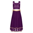 thumbnail image 2 of RUNQHUI Robe Tunique de Danse Sans Manches à Lacets Fendue pour Prière Religieuse Violet Foncé TTG/3TG, 2 of 7
