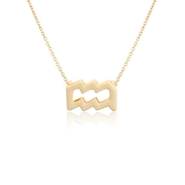 Constellation Theme Friendship Necklace Creative Comfortable Ins Exquisite Durable Rust-proof Lightweight Fashion Accessory Aquarius gold