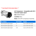 thumbnail image 2 of A/C Compressor - Compatible with 2012 Chevy Captiva Sport, 2 of 2