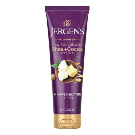 Jergens Deep Conditioning Lotion Shea   Cocoa Whipped Body Butter, Vitamin E, Dry Skin, 8.5 oz