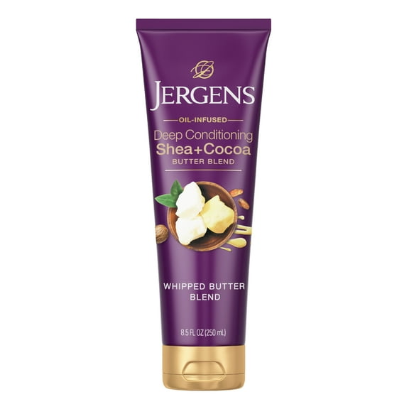 Jergens Deep Conditioning Lotion Shea   Cocoa Whipped Body Butter, Vitamin E, Dry Skin, 8.5 oz