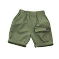 thumbnail image 3 of loopsun Boys Summer Shorts Soft Cargo Shorts Pull-On Solid Color Twill Hiking Shorts Casual Beach Shorts Lightweight Stretch Cotton Cargo Shorts with Pockets, 3 of 4