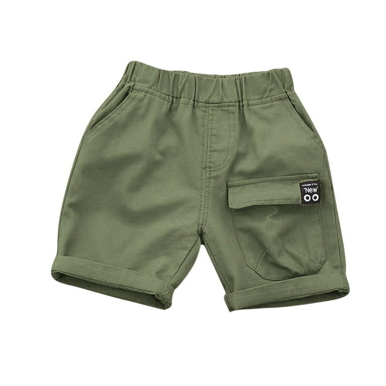 Cargo Shorts for Boys Knee Length Wide Leg Bermuda Shorts