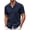 Navy Blue, variant on Men Linen Shirts Casual Button Up Short Sleeve Shirts Wedding Beach Shirts