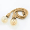 thumbnail image 3 of Vintage 1/2/3/4m long Hemp Rope Retro Loft Single Head Double Heads Industrial light Hanging Lamp Pendant Light Edison Lamp, 3 of 9