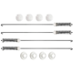 thumbnail image 1 of W10780045 Kit de barra para colgar lavadora Kit de barra para colgar lavadora de 4 piezas, 1 of 4