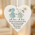thumbnail image 3 of BingTong Heart-Shaped Sea Glass Friendship Decor,Timeless Friendship Heart Keepsake,Friendship Heart Ornament for Christmas Tree Hanging Ornaments, Sea Glass Art for Best Friends White D, 3 of 6