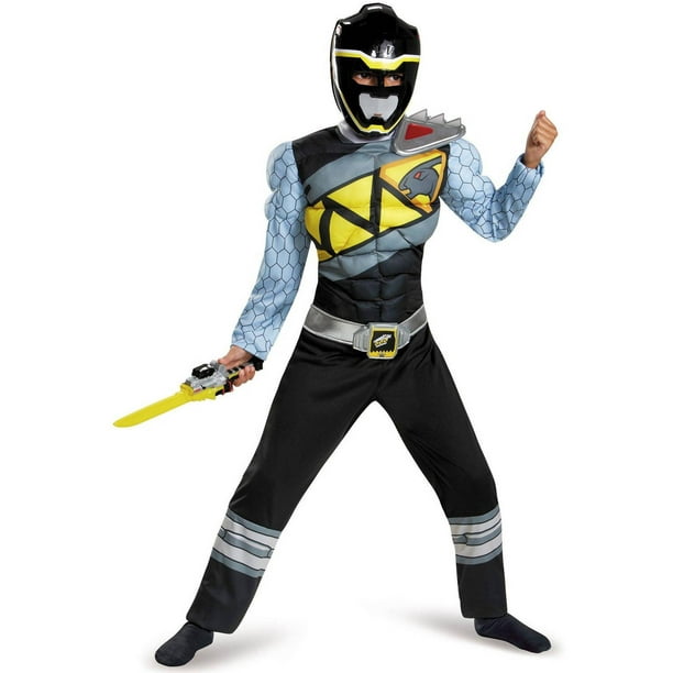 Power Rangers Dino Charge Black Ranger Muscle Child Halloween Costume, Large (10-12) - Walmart ...