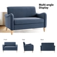 thumbnail image 6 of Tina's Home 50" Farmhouse Loveseat Sofa with Slope Arms and Solid Wood Bobbin Legs for Living Room, Slate Blue, 6 of 7