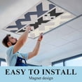 thumbnail image 5 of 3 Pack Abstract Art Fluorescent Light Covers for Ceiling Lights Blue Black Beige Line Simple Gray Background Magnetic Ceiling Light Covers Overhead Light Filters for Office Classroom Home, 5 of 9