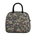 thumbnail image 2 of Insulated Lunch Bag for Women, Floral Print Oxford Fabric Lunch Box, Leakproof Thermal Cooler Tote for Work, School & Picnic, Camo, Camouflage Print, 2 of 5