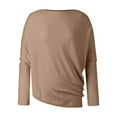 thumbnail image 2 of Clothing 2025 Delayuji Womens Pullover Sweaters Light Weight Sweaters for Casual Tops Winter Knit Drop Shoulder Sweater Fall Jumper Tunics Pullover Sweaters for Women Brown One Size, 2 of 8