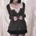 thumbnail image 4 of Fairycore-cárdigan de punto Grunge para mujer, ropa de calle de manga larga con botonadura única, y2k, estética Vintage, Kawaii, 2000, 4 of 4