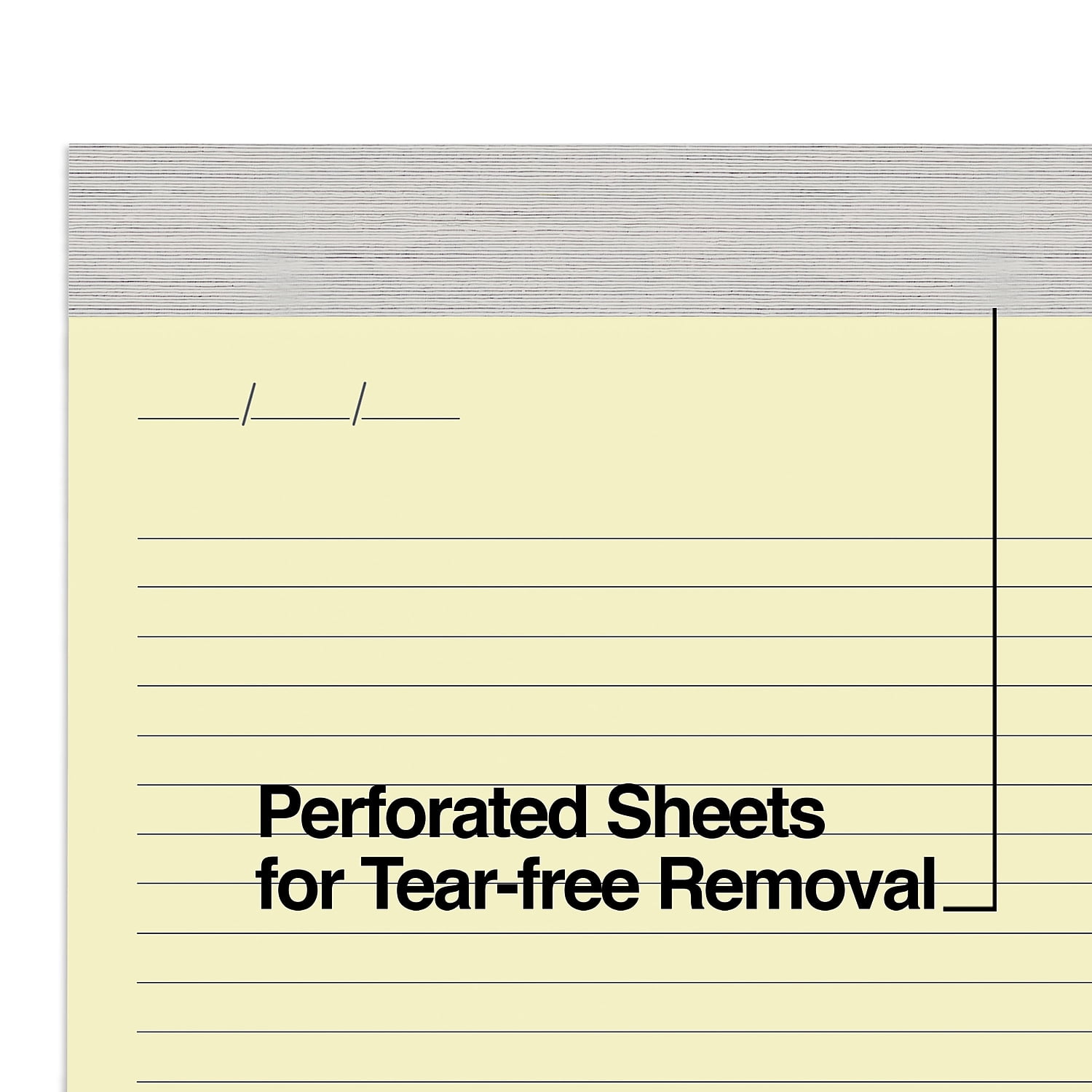 Staples TRU RED Notepads 8.5" x 11.75" Narrow Ruled Canary 50 Sheets/Pad 12 Pads/Pack (TR57383)