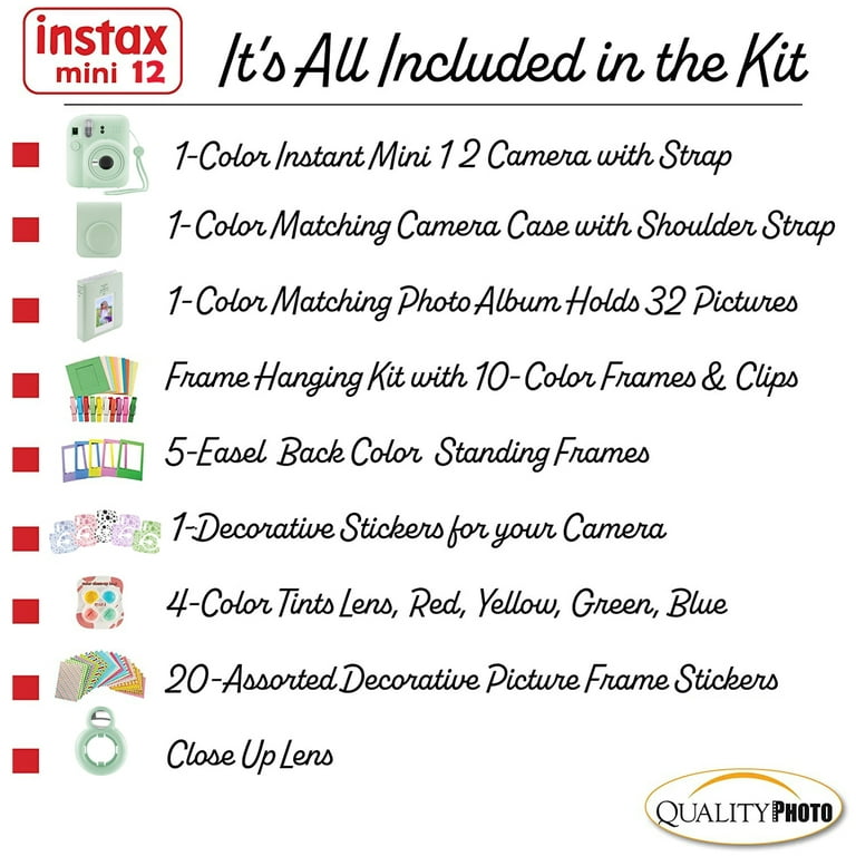 Fujifilm instax mini 12 Accessory Kit - Mint Green