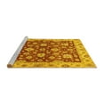 thumbnail image 2 of Ahgly Company Machine Washable Indoor Round Oriental Yellow Traditional Area Rugs, 3' Round, 2 of 4
