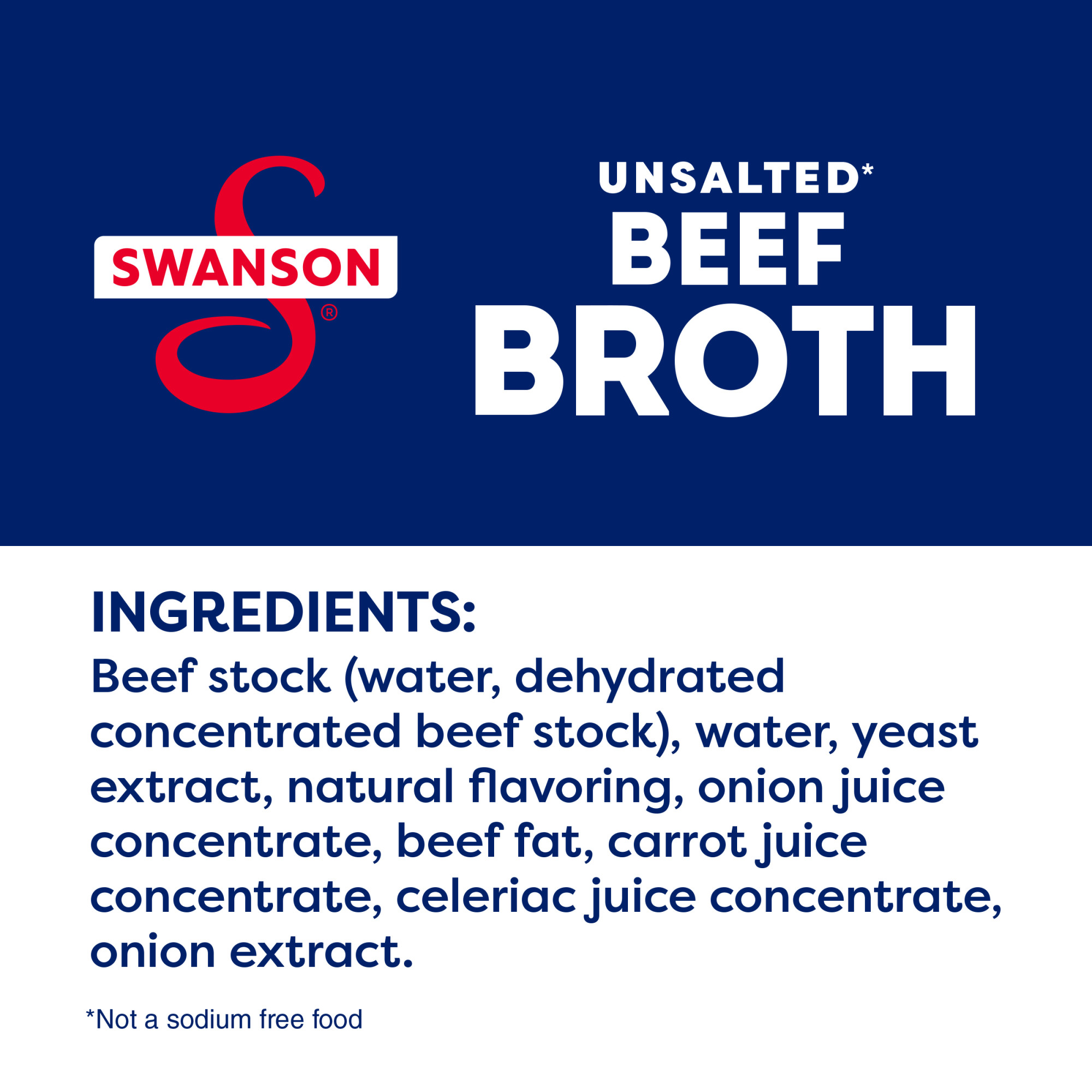 Swanson 100% Natural, Gluten-Free Unsalted Beef Broth, 32 oz Carton - image 3 of 15