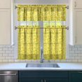 thumbnail image 3 of Kitchen Curtains 36 Inch Short - 3 Panel Set Lemon Print, Rod Pocket Window Curtains 100% Polyester, Cute Fruit Valance for Farmhouse, Cafe, Living Room, Bedroom, Easy Wash, 3 of 6