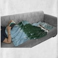 thumbnail image 5 of Winter Soft Flannel Fleece Throw Blanket, Frozen Lake Christmas Holiday Ice Skating Illustration Urban Activity Composition, Cozy Plush for Indoor and Outdoor Use, 70" x 90", Multicolor, by Ambesonne, 5 of 5