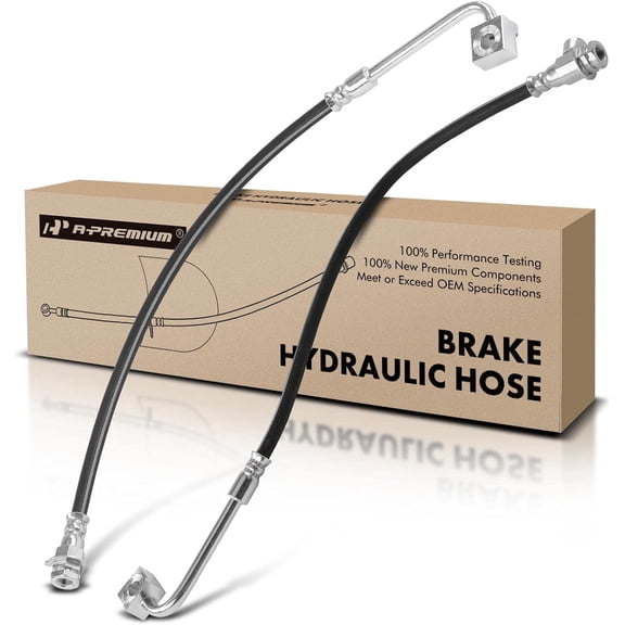 A-Premium Front Driver and Passenger Brake Hydraulic Hose Compatible with Ford Models - For F-250 1995-1997, For F-350 1995-1997, RWD - Replace# F5TZ2078A,Pack of 2