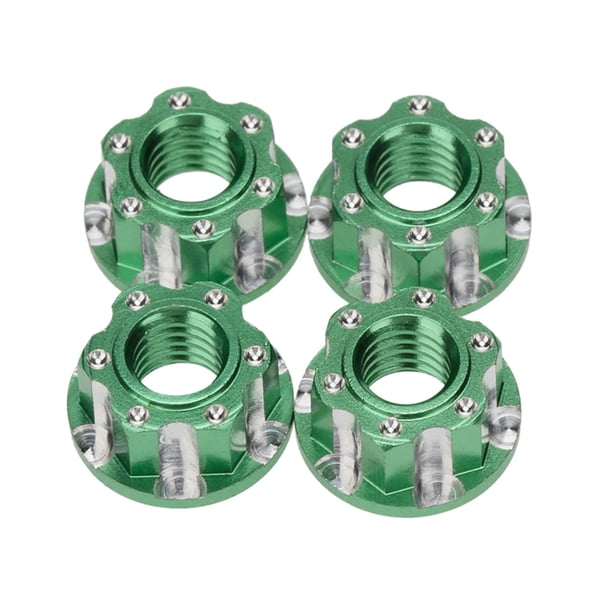 Bewildely Tuercas de brida RC de 4 piezas, pieza de actualización profesional, Kit de accesorios de actualización de ajuste automático práctico, Kits de construcción modelo Verde Bewildely FN001743-08