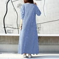thumbnail image 5 of ZANZEA Women Casual Long Sleeve Plaid Dress Relaxed Fit Maxi Dresses, 5 of 5