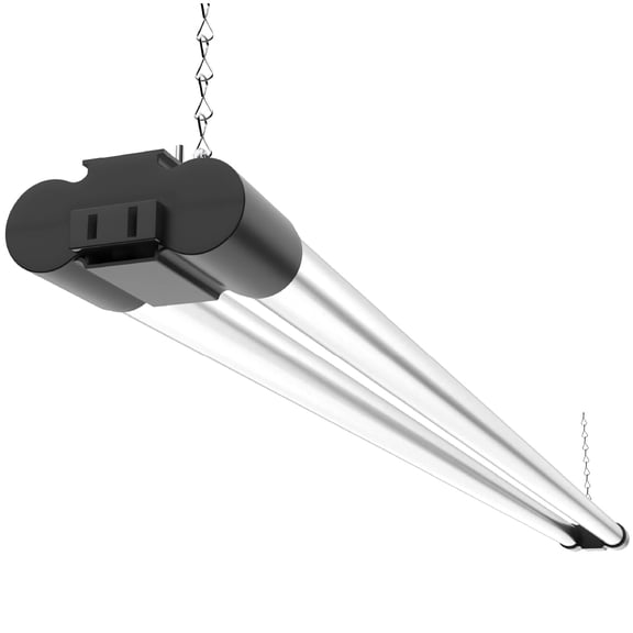 Sunco LED Shop Lights 4FT, Plug in Linkable, Black, 40W=150W