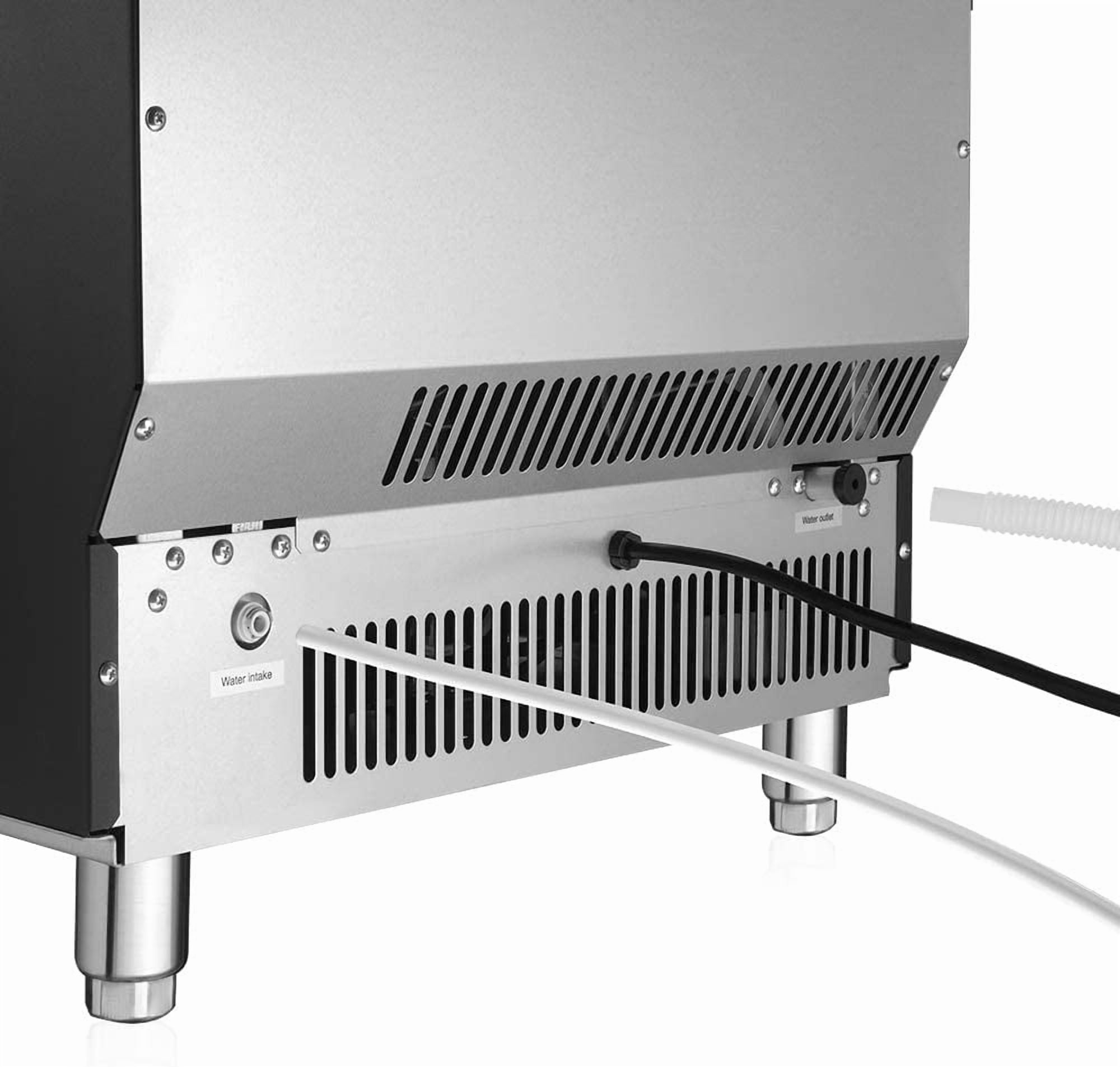 WAA Commercial Ice Maker Machine 265Lbs/24H,Stainless Steel Undercounter Ice Maker with 48Lbs Storage Capacity,Self-Cleaning Freestanding Ice Machine for Home, Bar, Restaurant, Office, Outdoor