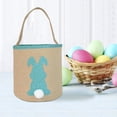 thumbnail image 5 of Easter Basket Holiday Rabbit BunnyEars Printed Canvas Gift Carry Candy Bag, 5 of 5
