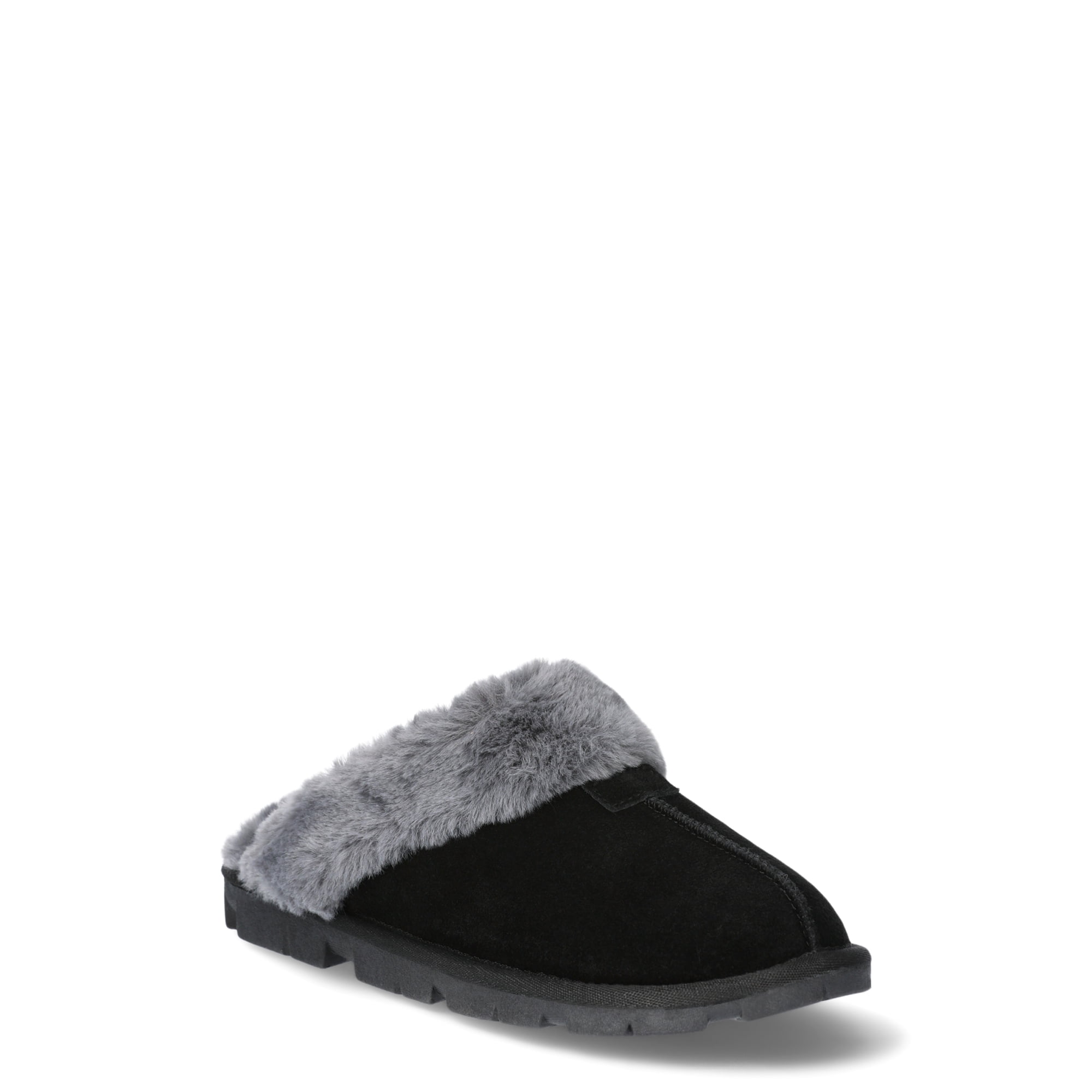 Joyspun Women's Suede Clog Slippers