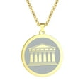 thumbnail image 4 of Acropolis Necklace Stainless Steel Pendant Ancient Greek Charm Jewelry, 4 of 5