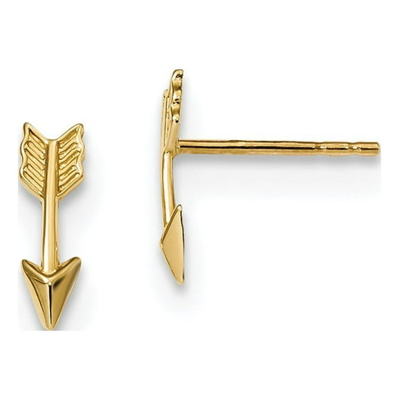 Primal Gold 14 Karat Yellow Gold Arrow Post Earrings