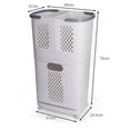 thumbnail image 7 of Storage Basket Laundry Organizer Sorter with Wheels Durable PP Plastic Three Layer Space Saving for Closet Apartment, 7 of 7