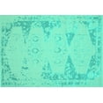 thumbnail image 1 of Ahgly Company Machine Washable Indoor Rectangle Abstract Turquoise Blue Contemporary Area Rugs, 8' x 10', 1 of 4