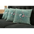 thumbnail image 2 of Ambesonne Japanese Throw Pillow Cover 4 Pack, Dolphin Couple, 20", Green Pink, 2 of 6